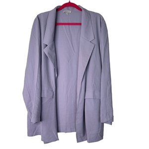 Vada Winter Blazer Womens 2XL Light Purple Open Front Oversized